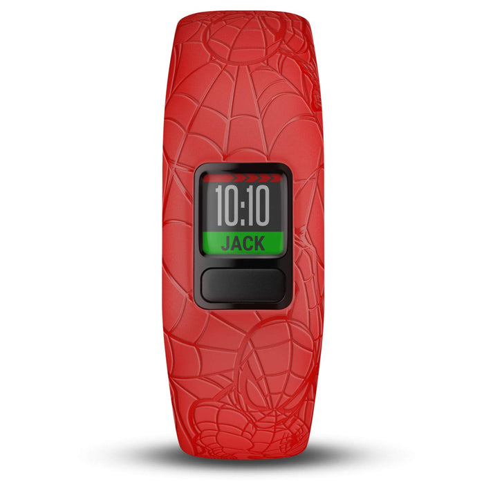 Garmin vivofit Jr. 2 - Marvel Spider-Man Fitness Activity Tracker for Kids - Adjustable Band - Red, Age 6+