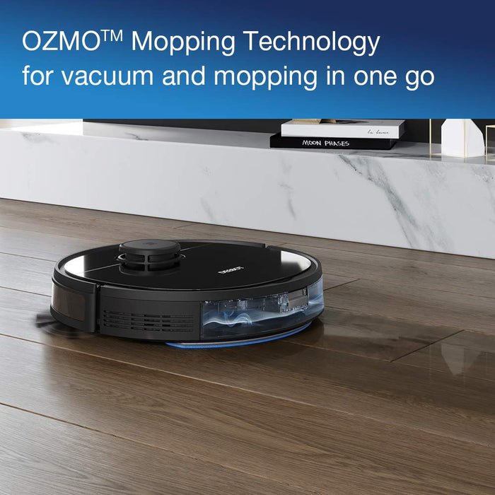 Ecovacs Robot Vacuum OZMO920 Robotic Vacuum Cleaner, 2-in-1 with Mop Smart Navi 3.0 Laser Technology, Custom Cleaning, Multi-floor Mapping, Virtual Boundary, Works on Carpets & Hard Floors