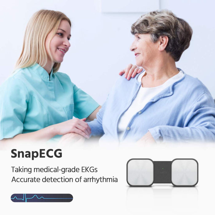 ECG Monitor, Handheld ECG Heart Rate Monitors for Smart Phone, Wireless Heart Rhythm Tracking Without ECG Electrodes Required, Home Use SnapECG Portable EKG Devices for iPhone & Android