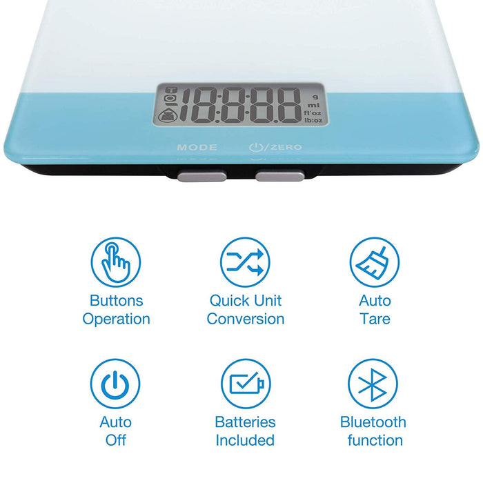 Nutrition scale, Easy@Home Digital Food Kitchen Scale with Smart nutrition calculator APP - Weight, Calories, Fat, Cholesterol, Carbohydrates - Diet Nutrient Diary Feature