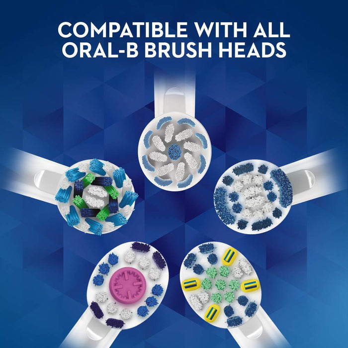 Oral-B Smart 4 4500 CrossAction Electric Toothbrush Rechargeable Powered By Braun, 1 App Connected Handle, 3 Modes, Pressure Sensor, 2 Toothbrush Heads, 1 Travel Case, 2 Pin UK Plug, Colour May Vary