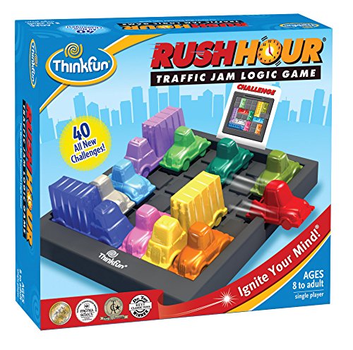 ThinkFun Rush Hour Traffic Jam Logic Game and STEM Toy for Boys and Girls Age 8 and Up - Tons of fun and Bestseller for Over 20 Years