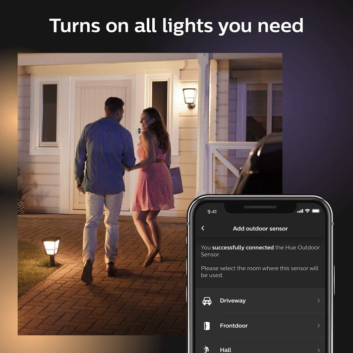 Philips Hue Outdoor Motion Sensor, Compatible with Alexa