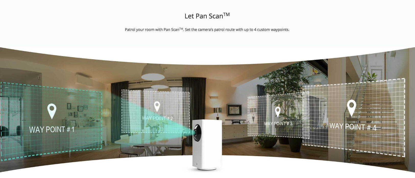 Wyze Cam Pan 1080p Pan/Tilt/Zoom Wi-Fi Indoor Smart Home Camera with Night Vision and 2-Way Audio, Compatible with Alexa