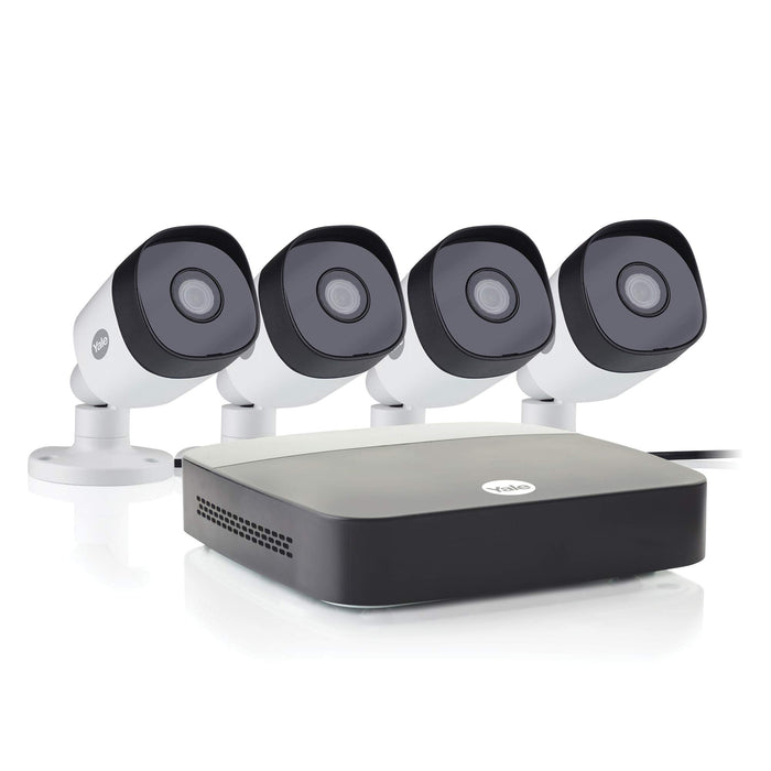 Yale SV-4C-4ABFX-2 Smart Home CCTV Kit, x4 Outdoor Night Vision Cameras, 1080p, 1 TB Hard Drive, App Controlled