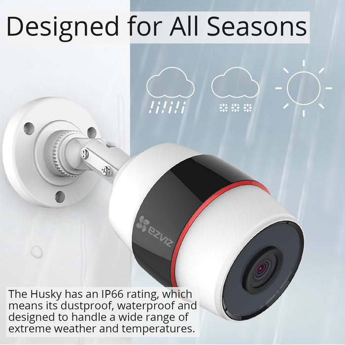EZVIZ C3S WiFi Smart Home Security Camera, 1080P Outdoor Security IP Camera, 30m Infrared Night Vision, Local or Cloud recording, Remote App Viewing, IFTTT. (UK PLUG)
