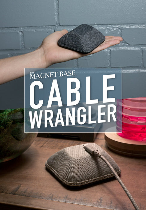 Smartish Magnetic Cable Manager - Cable Wrangler Magnet Base Cord Organizer for Your Nightstand (Silk) - No. 2 Pencil Gray
