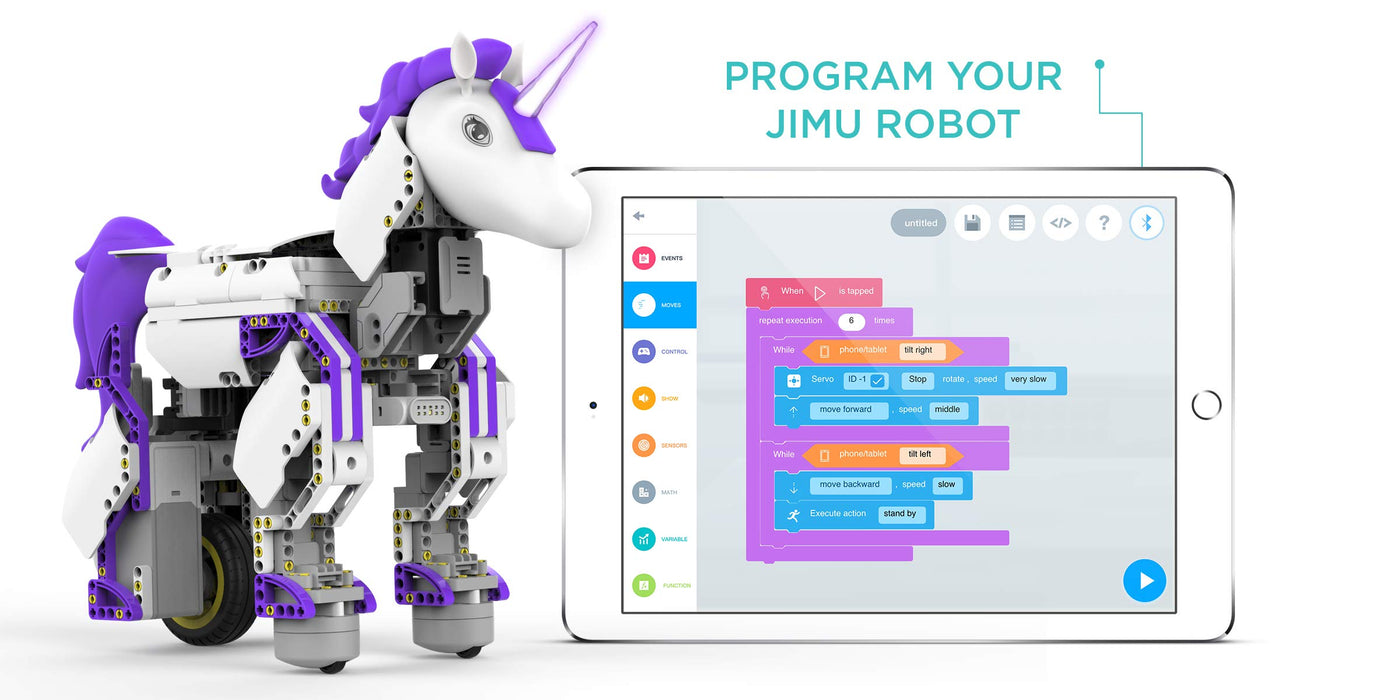 UBTECH Mythical Series: Unicornbot Kit-App-Enabled Building & Coding Stem Learning Kit