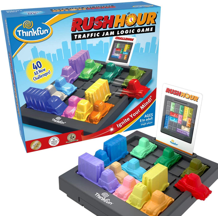 ThinkFun Rush Hour Traffic Jam Logic Game and STEM Toy for Boys and Girls Age 8 and Up - Tons of fun and Bestseller for Over 20 Years