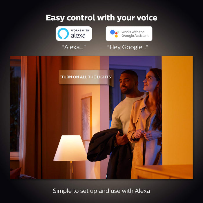 Philips Hue White Ambiance Smart Bulb 3 Pack LED Bundle [E27 Edison Screw] with Bluetooth (Works with Alexa and Google Assistant)