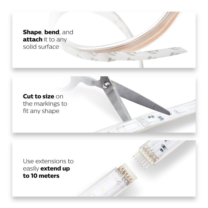 Philips Hue LightStrip Plus 2 m Colour Changing Dimmable LED Smart Kit