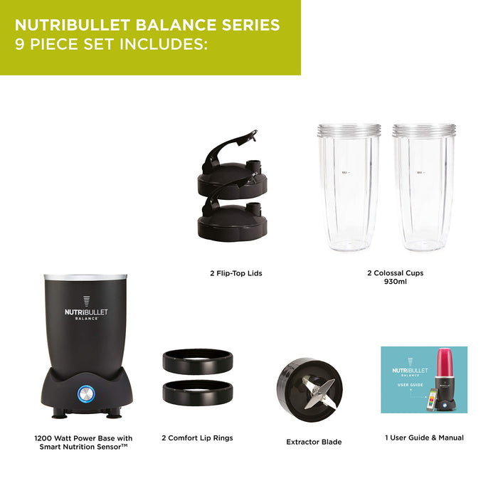 Nutribullet Balance 9 Piece with Smart Nutrition Sensor and Bluetooth Technology