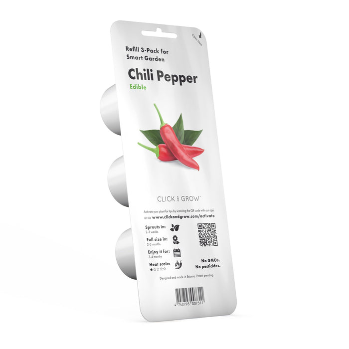 Click and Grow Smart Garden Chili Pepper Plant Pods, White, 3-pack
