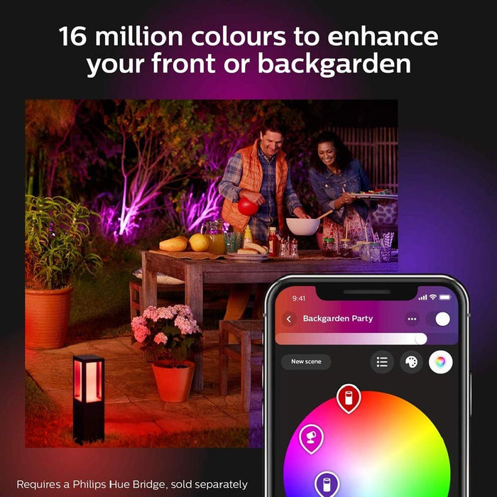 Philips Hue Impress White and Colour Ambiance Led Smart Outdoor Pedestal Light [Regular], Works with Alexa, Google Assistant and Apple Homekit