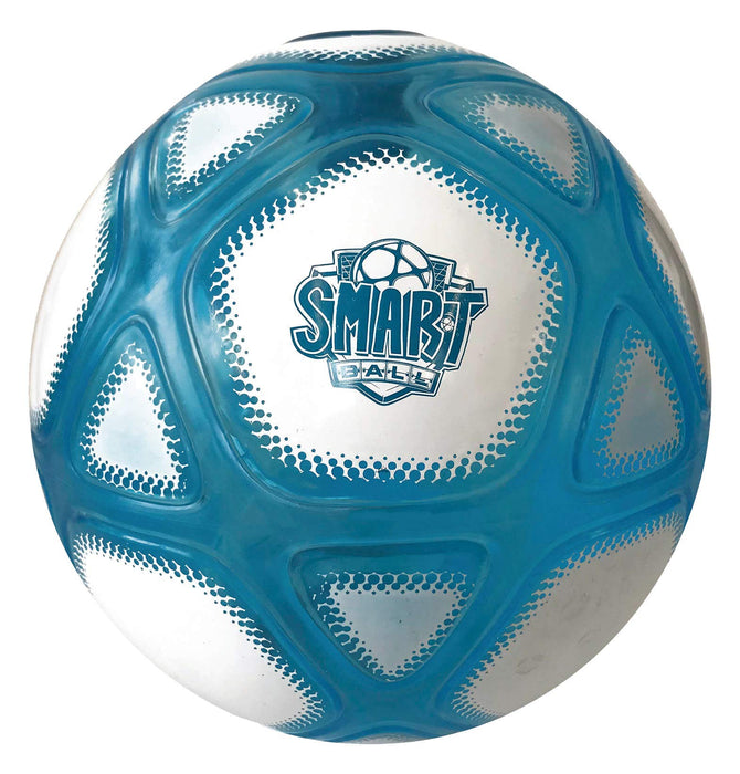 Smart Ball SBCB1A Football Gift for Boys Girls Age 3,4,5,6,7,8,9,10,12+ Years Old Kick Up Counting Power Ball with Glow Lights and Sounds Training Kids, White & Blue