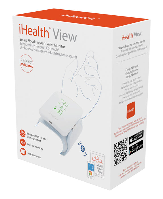 iHealth VIEW BP7S Smart Wrist Blood Pressure Monitor with Display