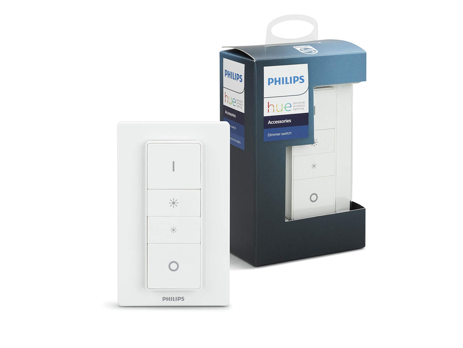 Philips 929001173761 Hue Smart Wireless Dimmer Switch (Installation-Free, Exclusive for Philips Hue Lights) - White