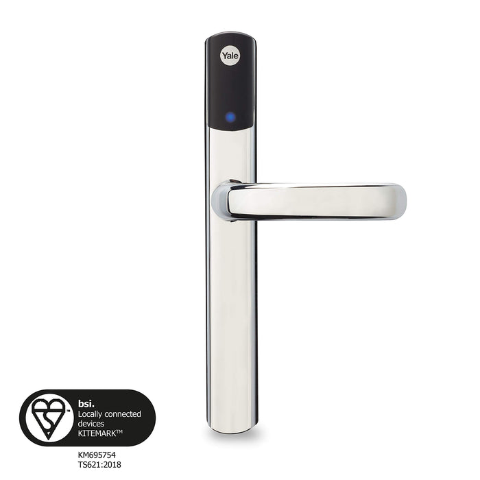 Yale SD-L1000-CH Conexis L1 Smart Lock PVCu and Composite Doors, British Standard Approved, iOS and Android Compatible, Polished Chrome