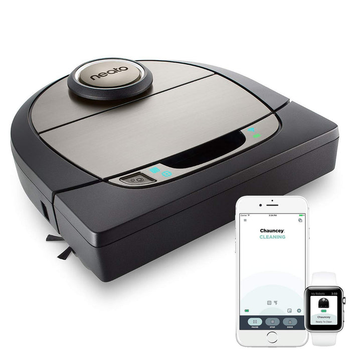 Neato Robotics D701 Connected - Compatible with Alexa - robot vacuum cleaner with charging station, Wi-Fi & App