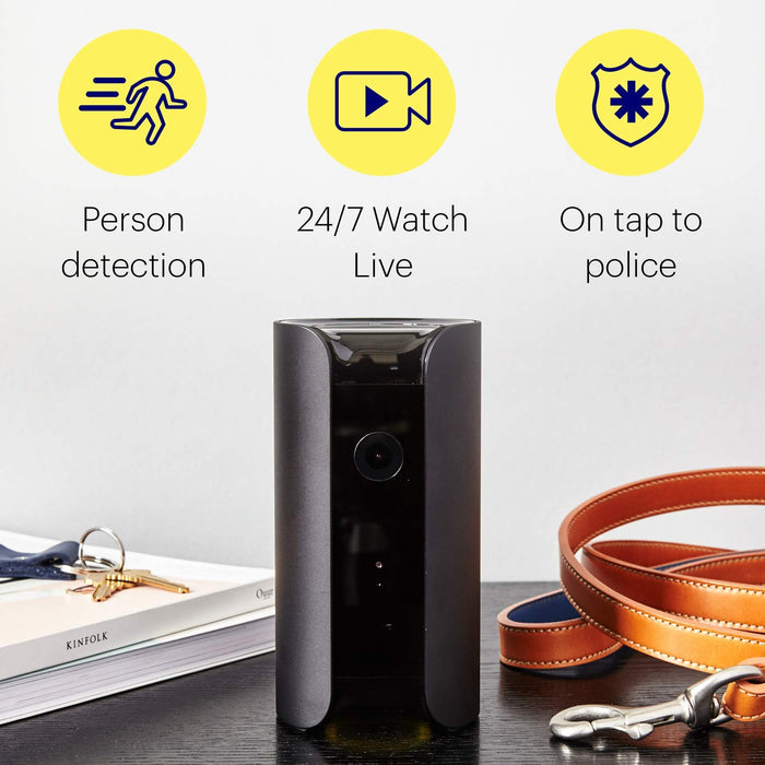 Canary Pro Black - Indoor Home Security Camera with Cloud | 90dB Siren | Air Monitor | 1080p IP WiFi Camera | Works with Alexa | Baby Monitor | Night Vision | Motion Detector | Pet Camera