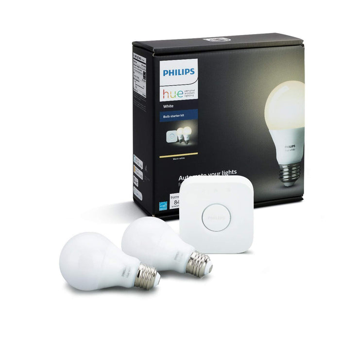 Philips Hue White A19 E27 60 W Equivalent Smart Bulb Starter Kit