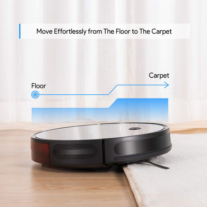 Bagotte BG600 Robot Vacuum Cleaner, Upgraded 1500Pa Strong Suction, 2.7in Thin, Super Quiet, Smart Self-Charging Robotic Vacuum Cleaners, Auto Sweeper for Hardwood Floor Carpet Tile Pet Hair Care