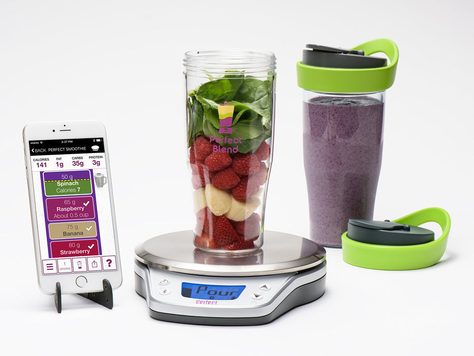 Perfect Blend PRO Smart Scale + App-Track Nutrition and Make Delicious Smoothies