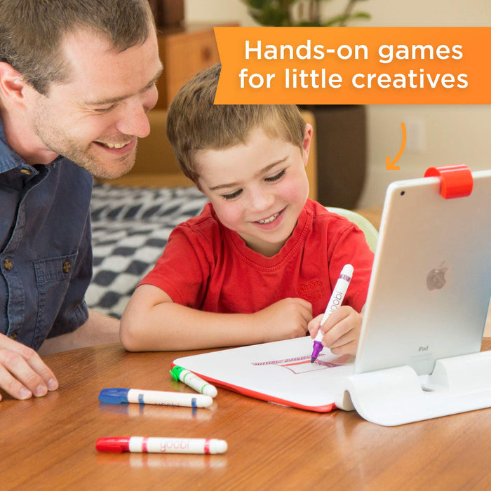 Osmo - Creative Kit for iPad - 3 Hands-On Learning Games - Ages 5-10 - Creative Drawing & Problem Solving/Early Physics - STEM - (Osmo iPad Base Included)