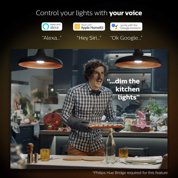 Philips Hue White Ambiance E14 LED Candle Extension, dimmable, all shades of white, controllable via app, compatible with Amazon Alexa (Echo, Echo Dot), 1-pack