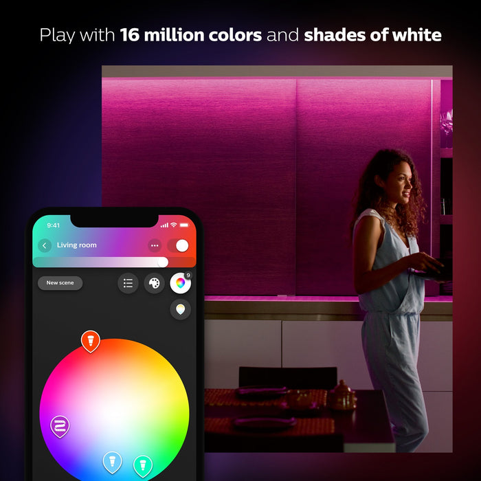 Philips Hue LightStrip Plus 2 m Colour Changing Dimmable LED Smart Kit