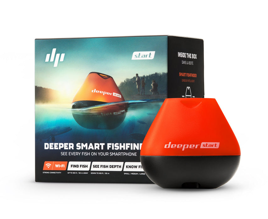 Deeper START Smart Fish Finder - Castable Wi-Fi fish finder for recreational fishing from dock, shore or bank