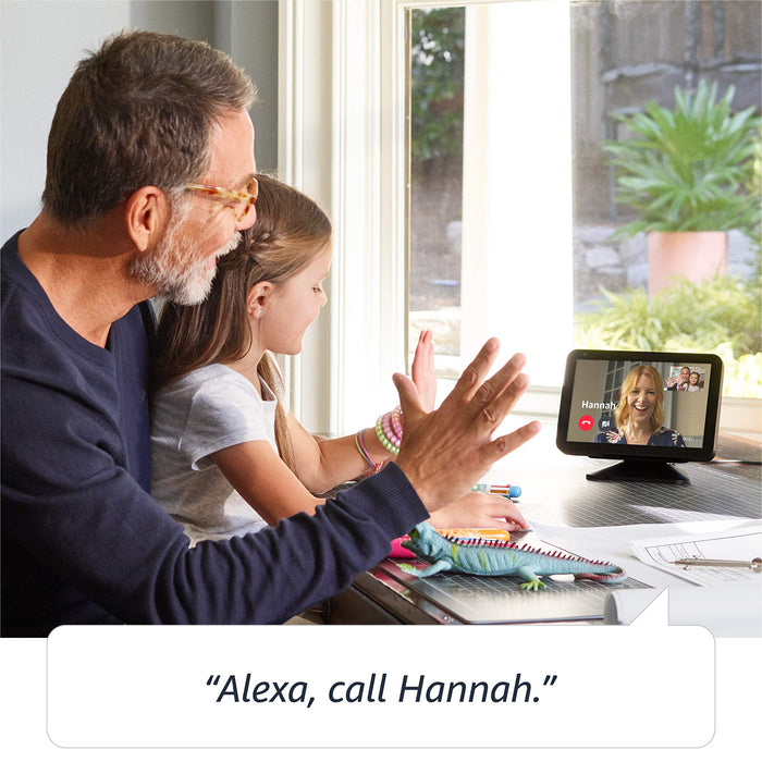 Introducing Echo Show 8 | 8" HD smart display with Alexa, Sandstone fabric