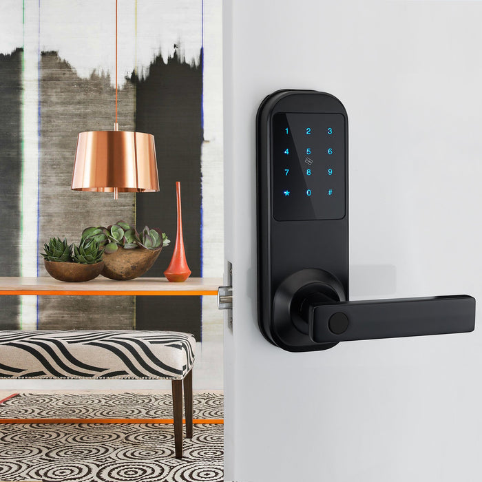 HAIFUAN Security Digital Keyless Code Door Lock, Unlock with Code Card and Key (HFAM10B-R-ORB)