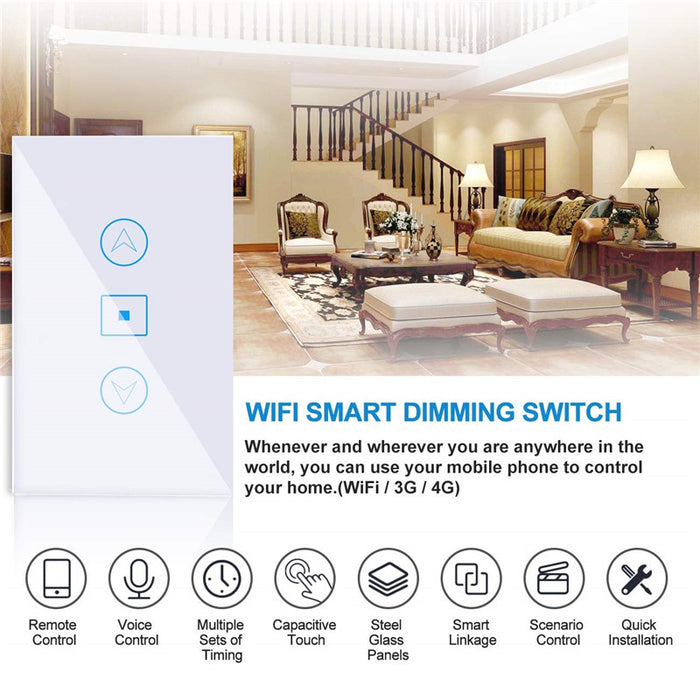 Choifoo Voice Control Wifi Dimmer Switch Wireless Remote Control Module Smart Home Automation Lights Switches Works With Alexa google