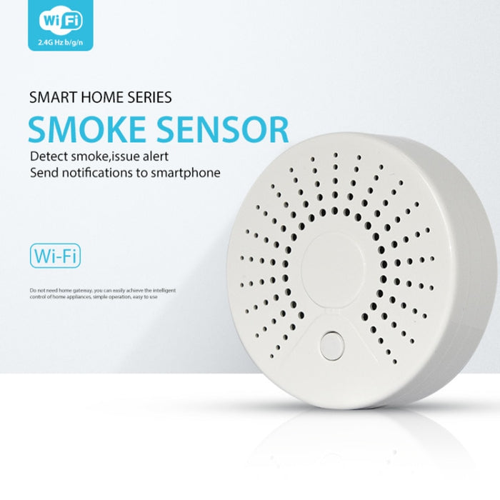 Centechia WiFi Smart Smoke Detector Wireless Fire Smoke Sensor Temperature Detector For Home Security Alarm System APP Control