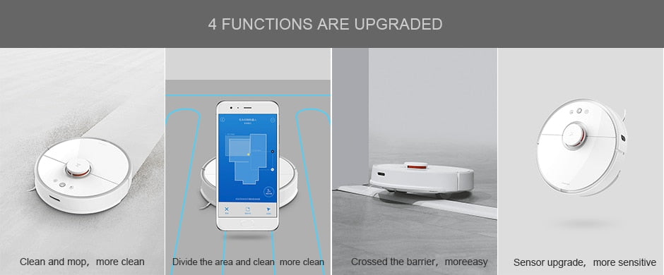 Xiaomi Roborock S50 S55 Vacuum Cleaner 2 MI Robot Smart Planned Cleaning support Amazon Alexa  Google Home
