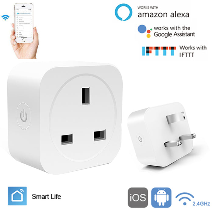 Int Box Pro 13A UK wifi Smart Plug Switch Socket wifi wireless Smart Socket Outlet with Google Home Alexa Control 1/2/4PCS