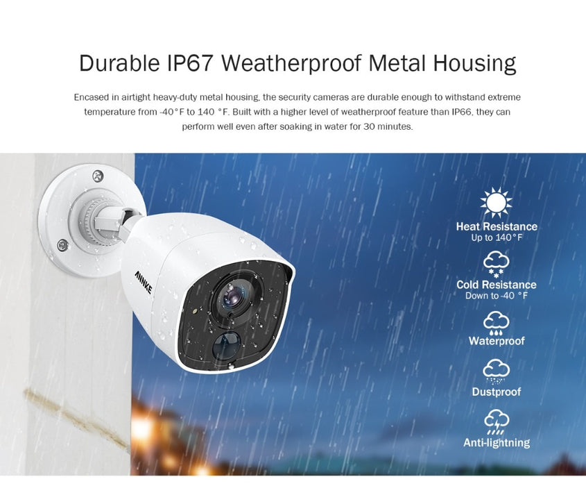 Annke 16CH 3MP H.265+ 5in1 CCTV DVR 16PCS 1080P Security Camera PIR Detection Outdoor Camera Home Video Surveillance System Kit