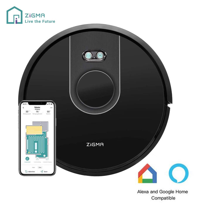 Zigma Spark Robot Vacuum Cleaner 2 in 1 Sweeping Mopping Smart Robot Cleaner Alexa Google Home Voice Control LDS Dust Collector