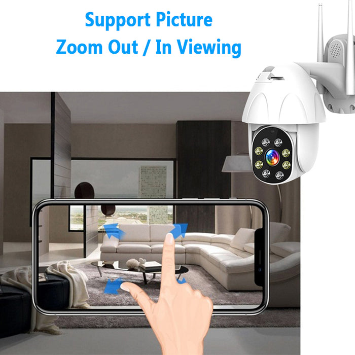 Grwibeou HD 1080P Wireless Wired IP Camera Pan Tilt Two Way Talk 2MP CCTV Security Camera 8 LED Outdoor Waterproof APP View Surveillance