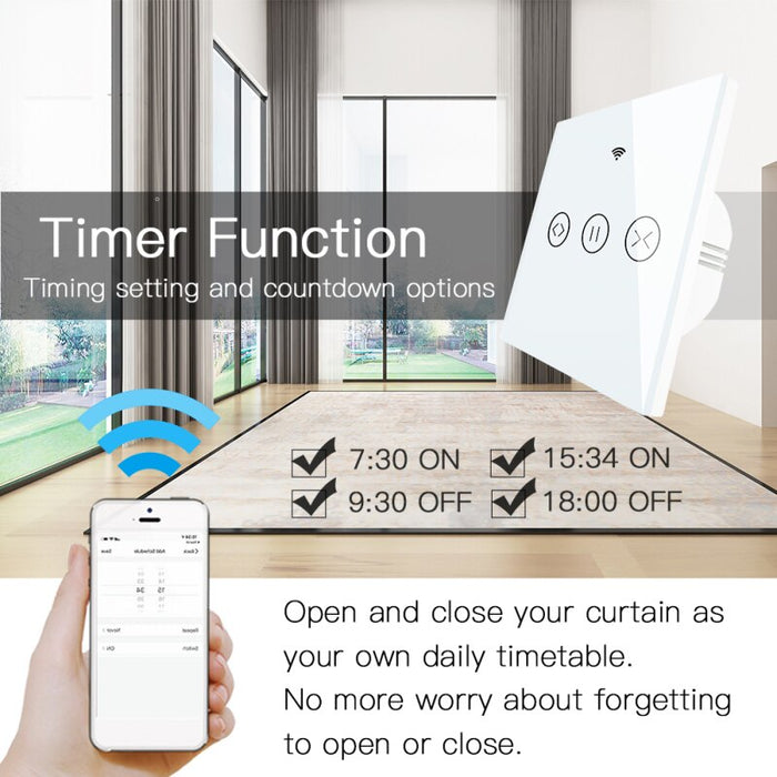 Tuya Smart Life WiFi-rf Smart Touch Curtain switch Blinds Roller Shutter door Switch 1 RF remote control multiple switches Alexa