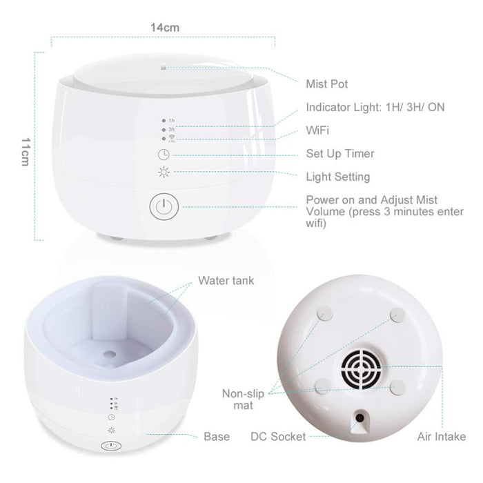Centechia Wireless Smart Home Aroma Humidifier Tuya APP Remote Control Humidifier Compatible With Amazon Alexa Google Home