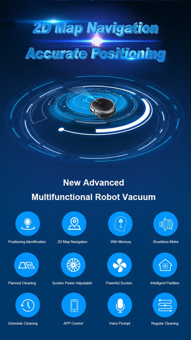 Liectroux Robot Vacuum Cleaner Q8000, WiFi App Control, Map Navigation,Smart Memory,Strong Suction Power, Wet& Dry Mop
