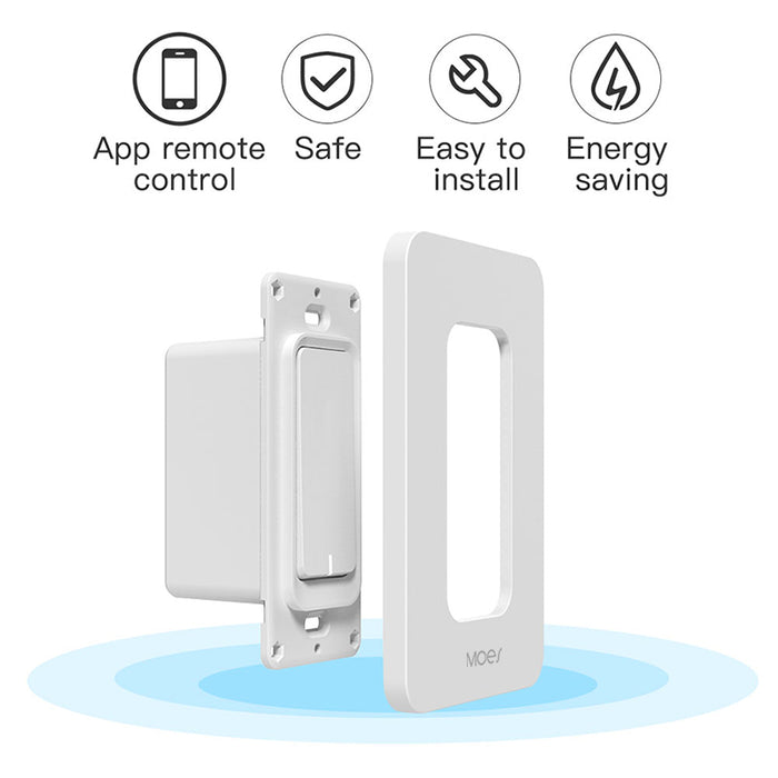 Moeshouse US WiFi Smart Wall Light Switch Dimmer Mobile APP Remote Control No Hub Required Works with Amazon Alexa Google Home IFTTT