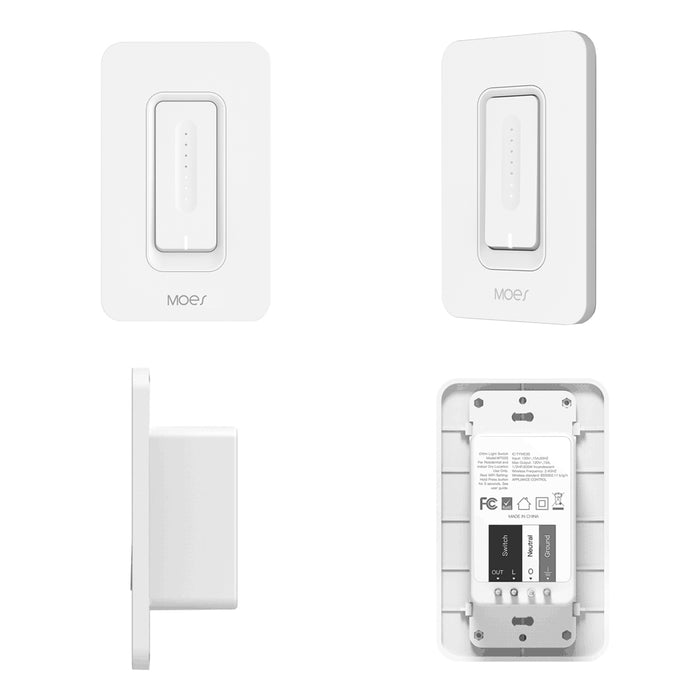 Moeshouse US WiFi Smart Wall Light Switch Dimmer Mobile APP Remote Control No Hub Required Works with Amazon Alexa Google Home IFTTT