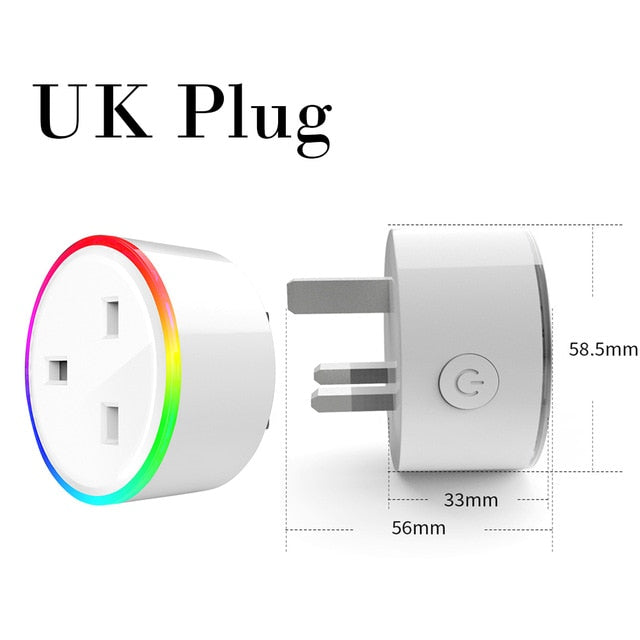 Choifoo Smart Plug Wifi Smart Socket Power Monitor EU US UK Korea Plug Outlet Works With Google Home Mini Alexa IFTTT
