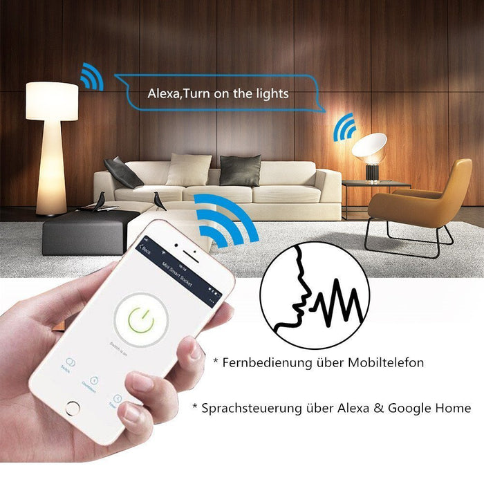 Zeoota Wifi Smart Power Plug EU Outlet Sockets Remote Voice/APP Control Timing Function Homekit Works with Amazon Alexa Google Home
