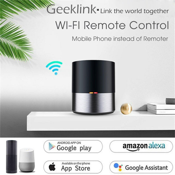 Geeklink Smart Home WIFI+IR App Siri Voice Controller AC TV Fans Remote Control UK US EU Adapter for USA Alexa USA Google Home
