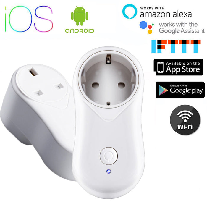 Choifoo Smart Wifi Plug with Alexa Google Home Assistant App Remote Control Power 10A Switch Audio Wireless Control Smart Outlet Socket