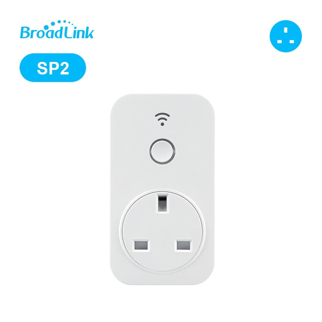 Broadlink UK WiFi Socket Smart WiFi Plug, BroadLink SP2 UK Smart Wi-Fi Plug, Alexa & Google Home control Plug, Smart Home automation
